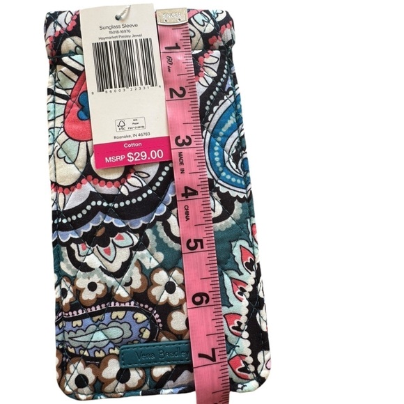 Vera Bradley NWT Sunglasses Sleeve Haymarket Paisley Jewel - Picture 4 of 4